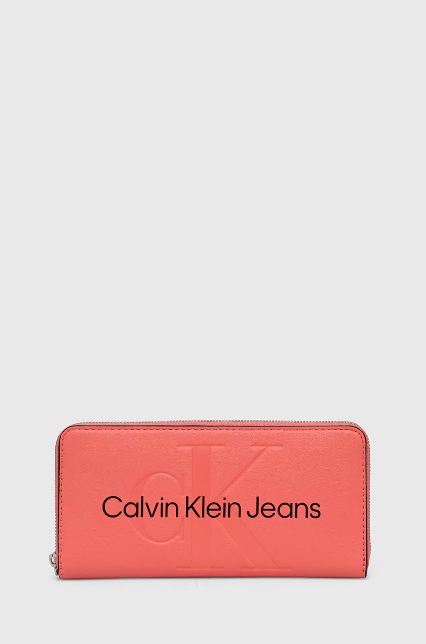 

Портмоне Calvin Klein Jeans дамски в розово, Розов
