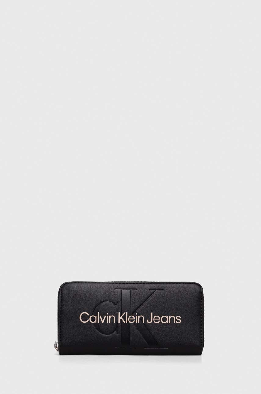 

Портмоне Calvin Klein Jeans дамски в черно, Черен