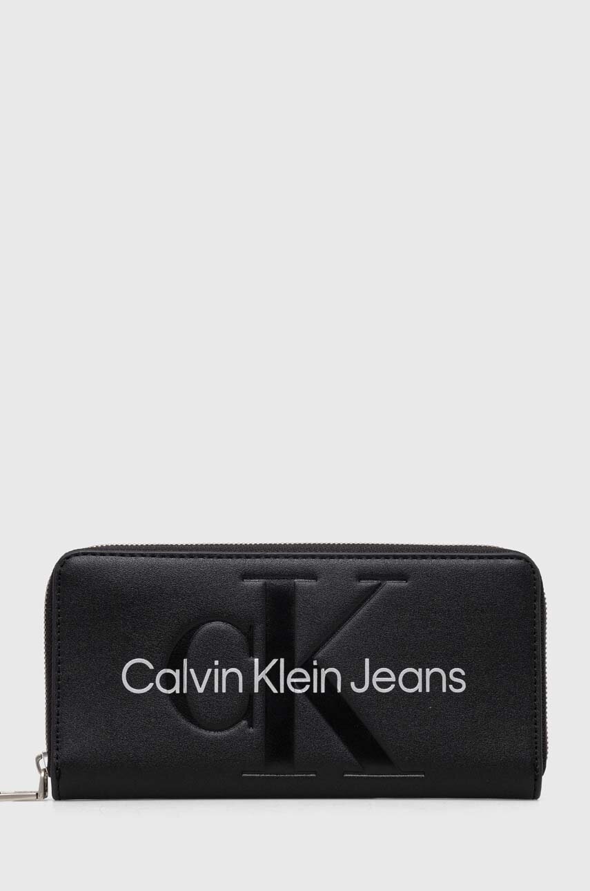 

Портмоне Calvin Klein Jeans дамски в черно, Черен