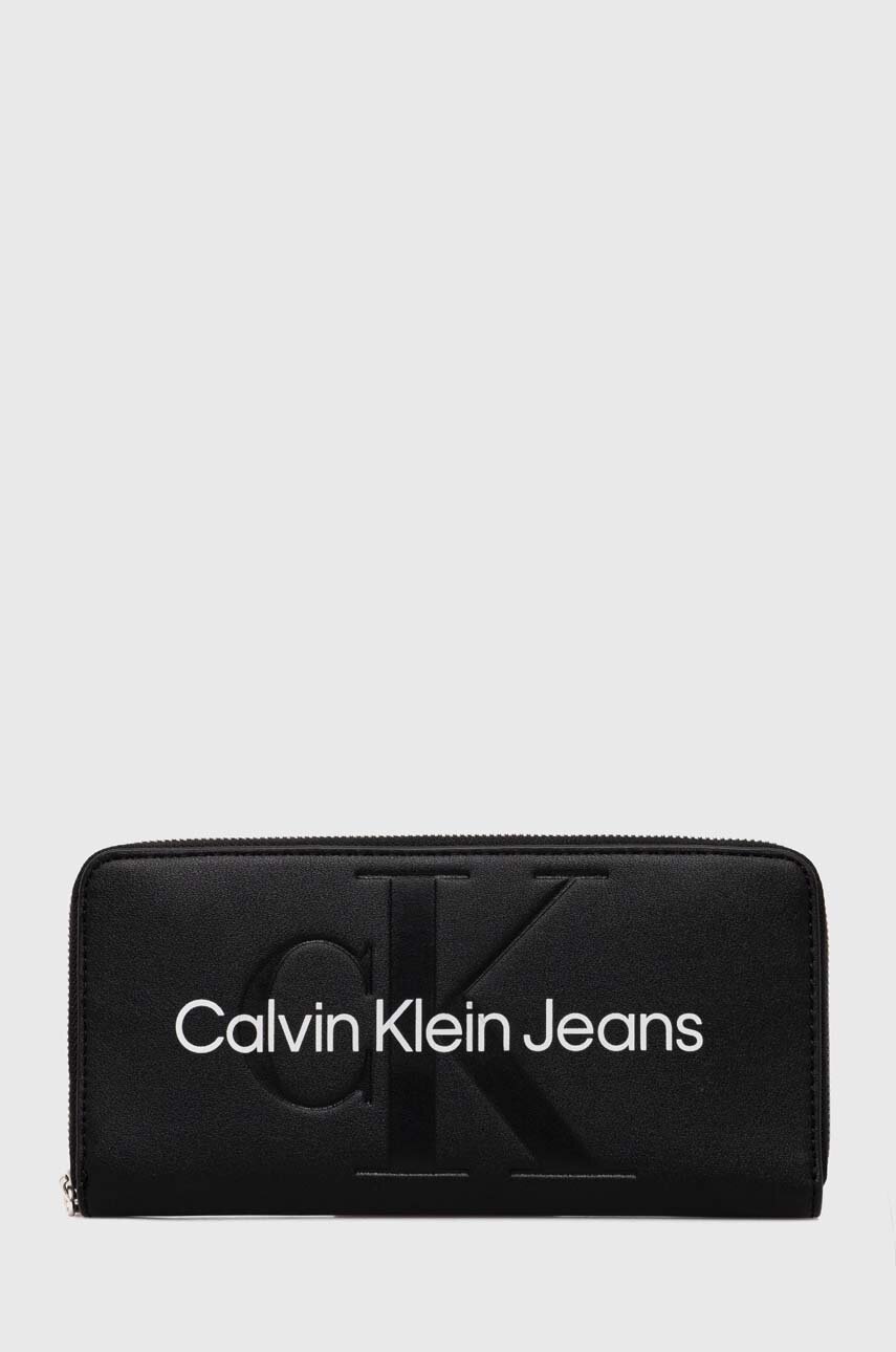 

Портмоне Calvin Klein Jeans дамски в черно, Черен