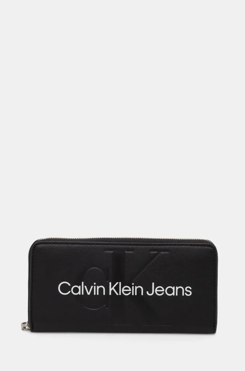 

Портмоне Calvin Klein Jeans дамски в черно, Черен