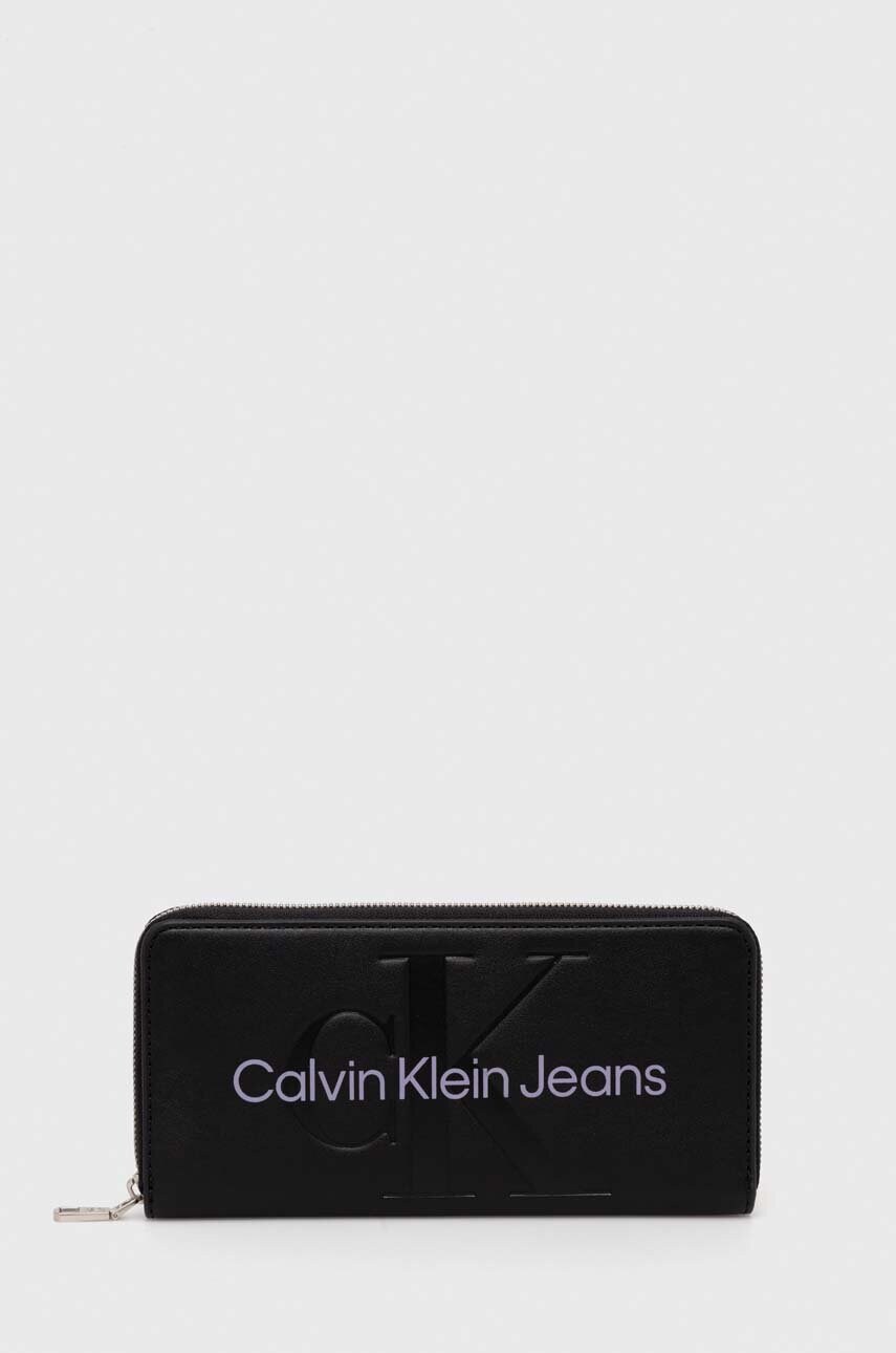 

Портмоне Calvin Klein Jeans дамски в черно, Черен