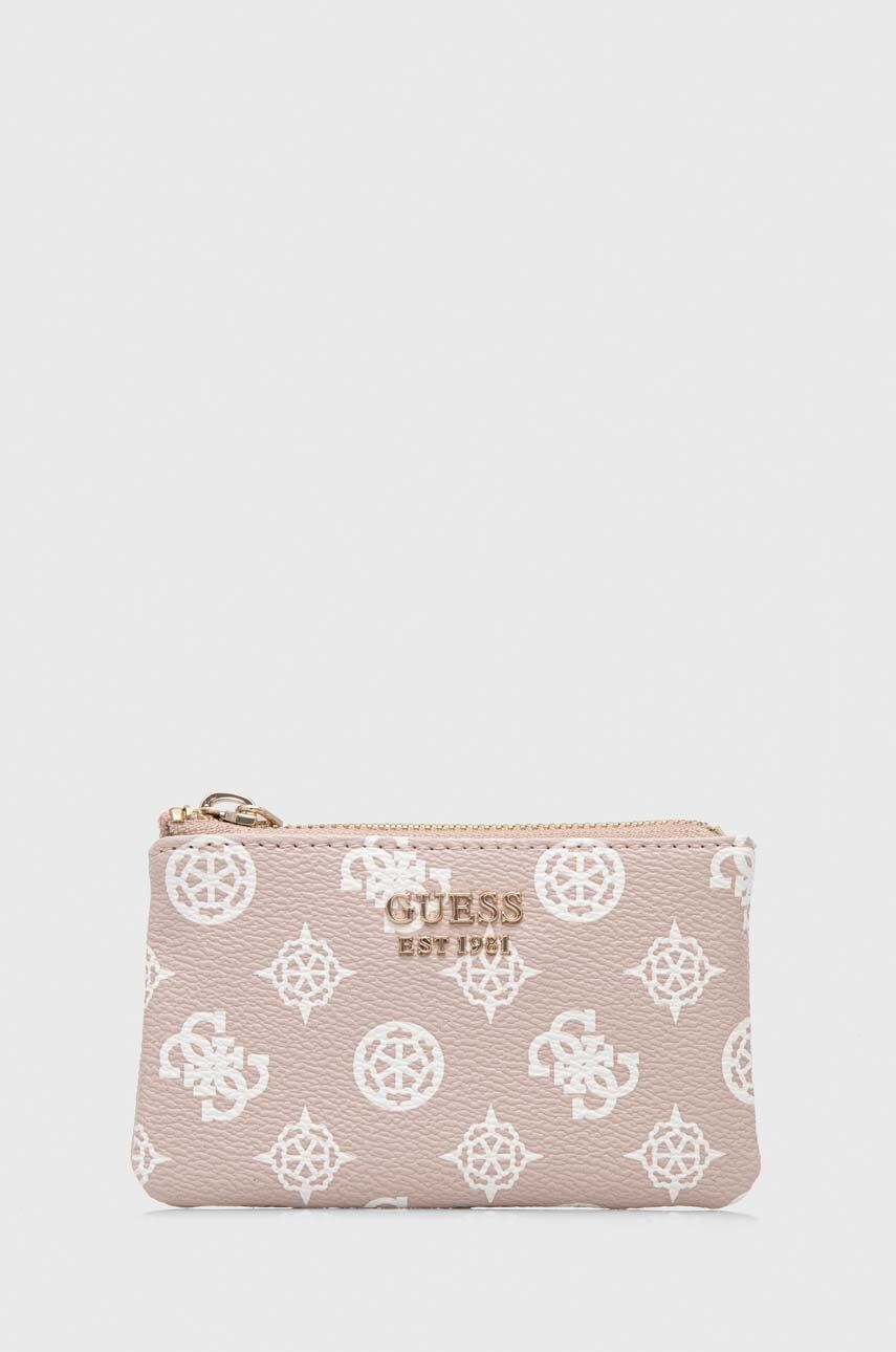 Peněženka Guess růžová barva - růžová -  Hlavní materiál: 100 % PU Podšívka: 100 % Polyest