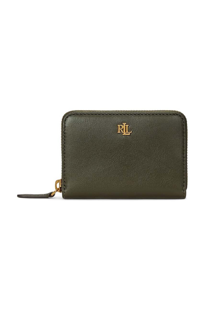 

Кожен портфейл Lauren Ralph Lauren дамски в зелено, Зелен
