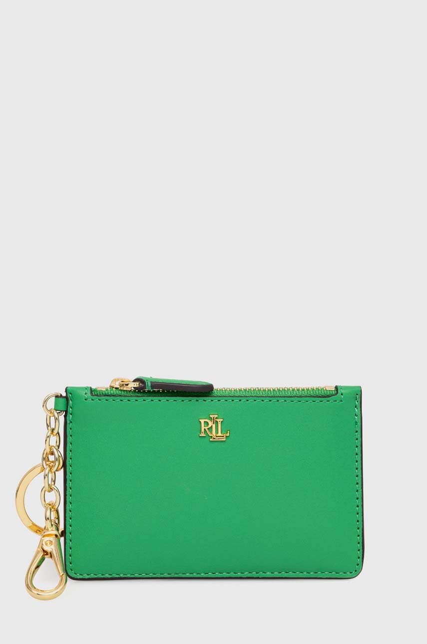 

Кожаный кошелек Lauren Ralph Lauren женский цвет бордовый