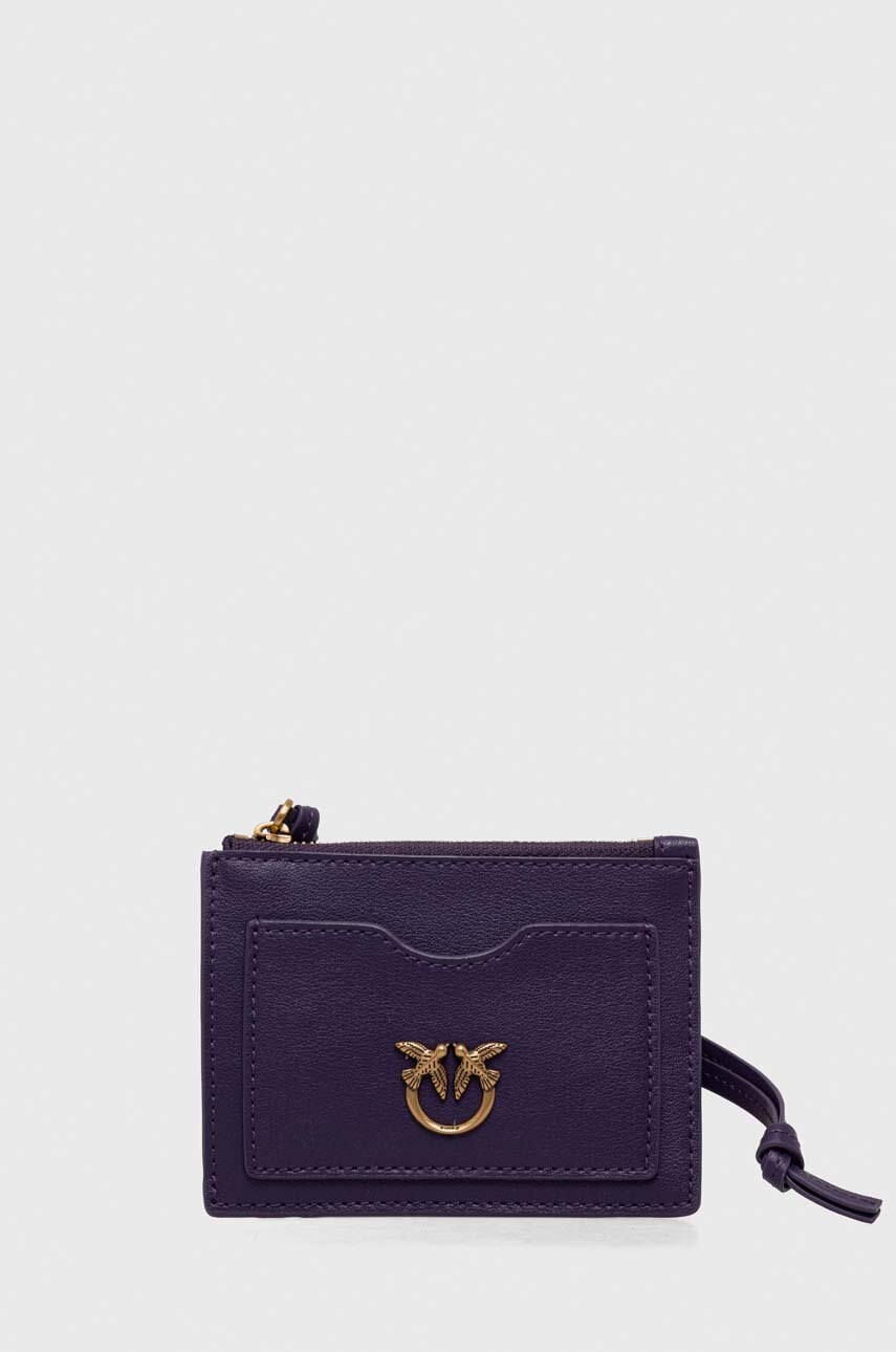 

Кожен портфейл Pinko дамски в лилаво, Виолетов