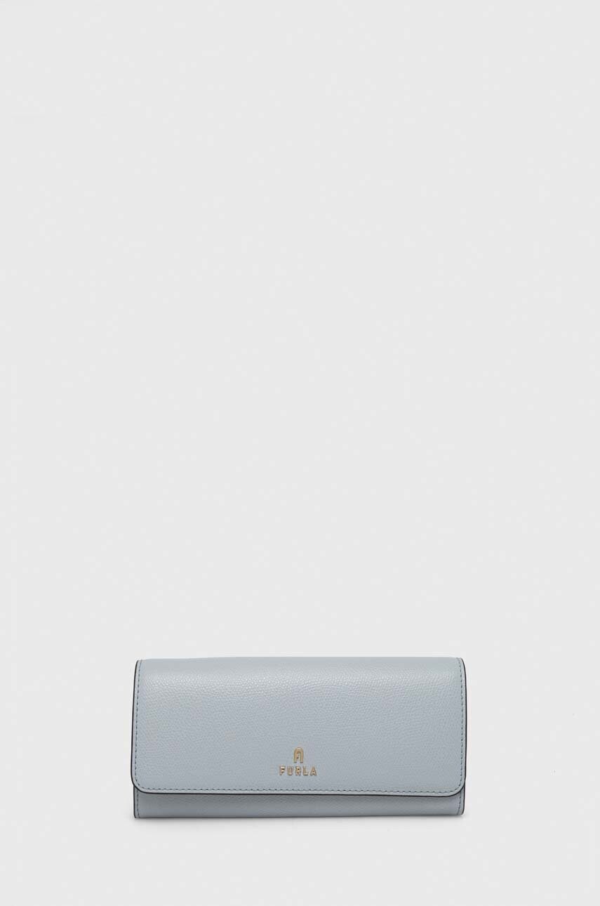 

Кожен портфейл Furla дамски в синьо, Син