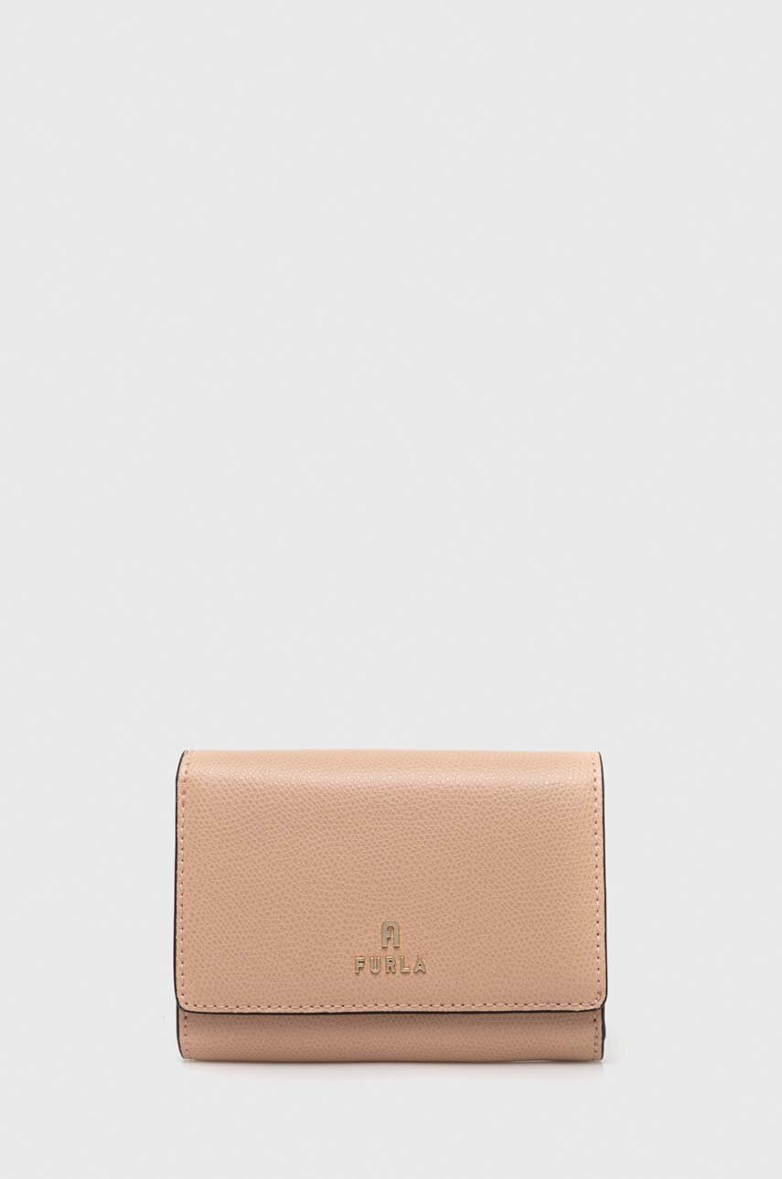 

Кожаный кошелек Furla женский цвет розовый