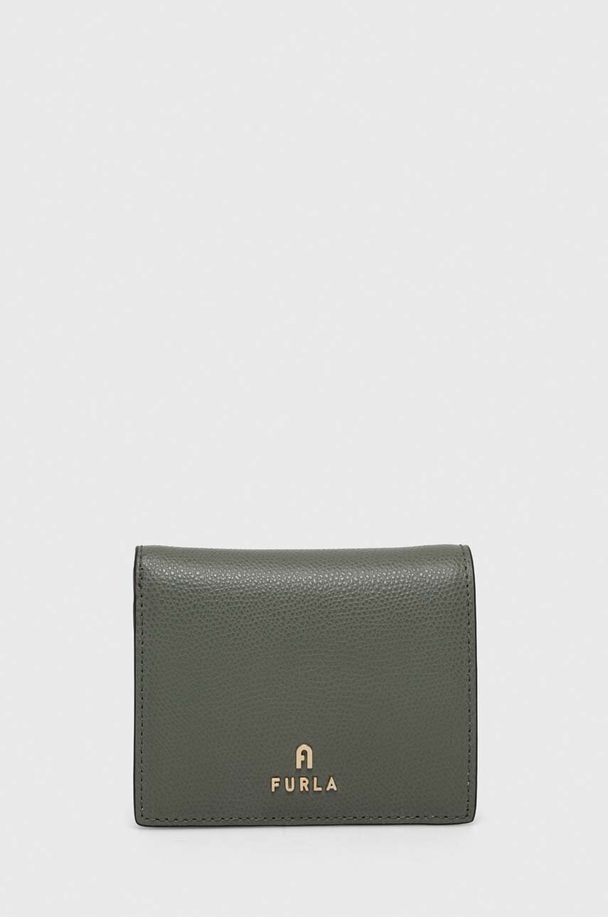 

Кожаный кошелек Furla женский цвет зелёный