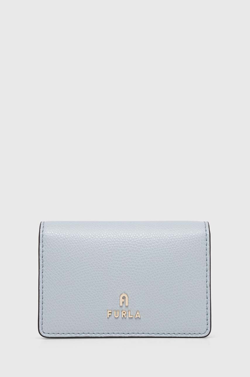 Kožená peňaženka Furla Camelia dámsky, šedá farba
