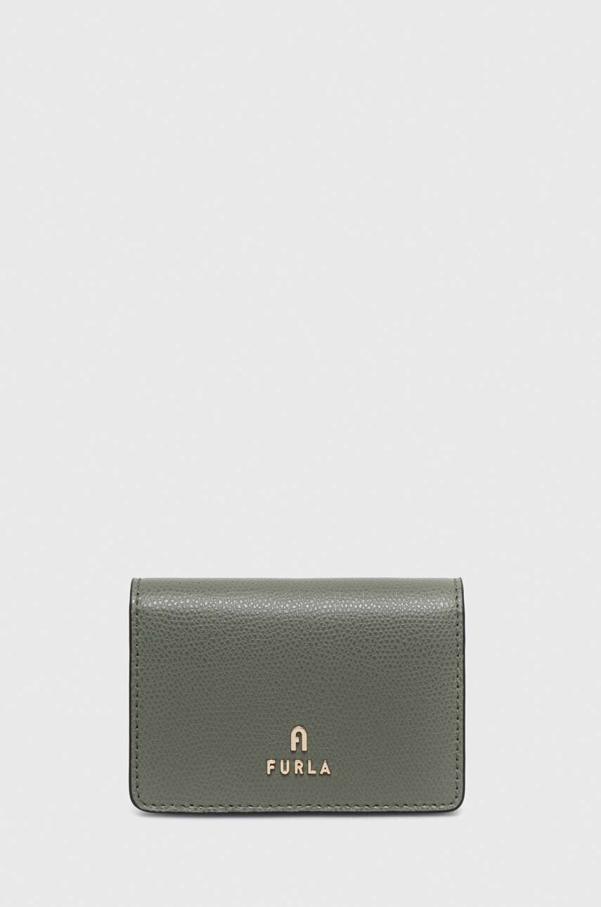 

Кожаный кошелек Furla женский цвет зелёный