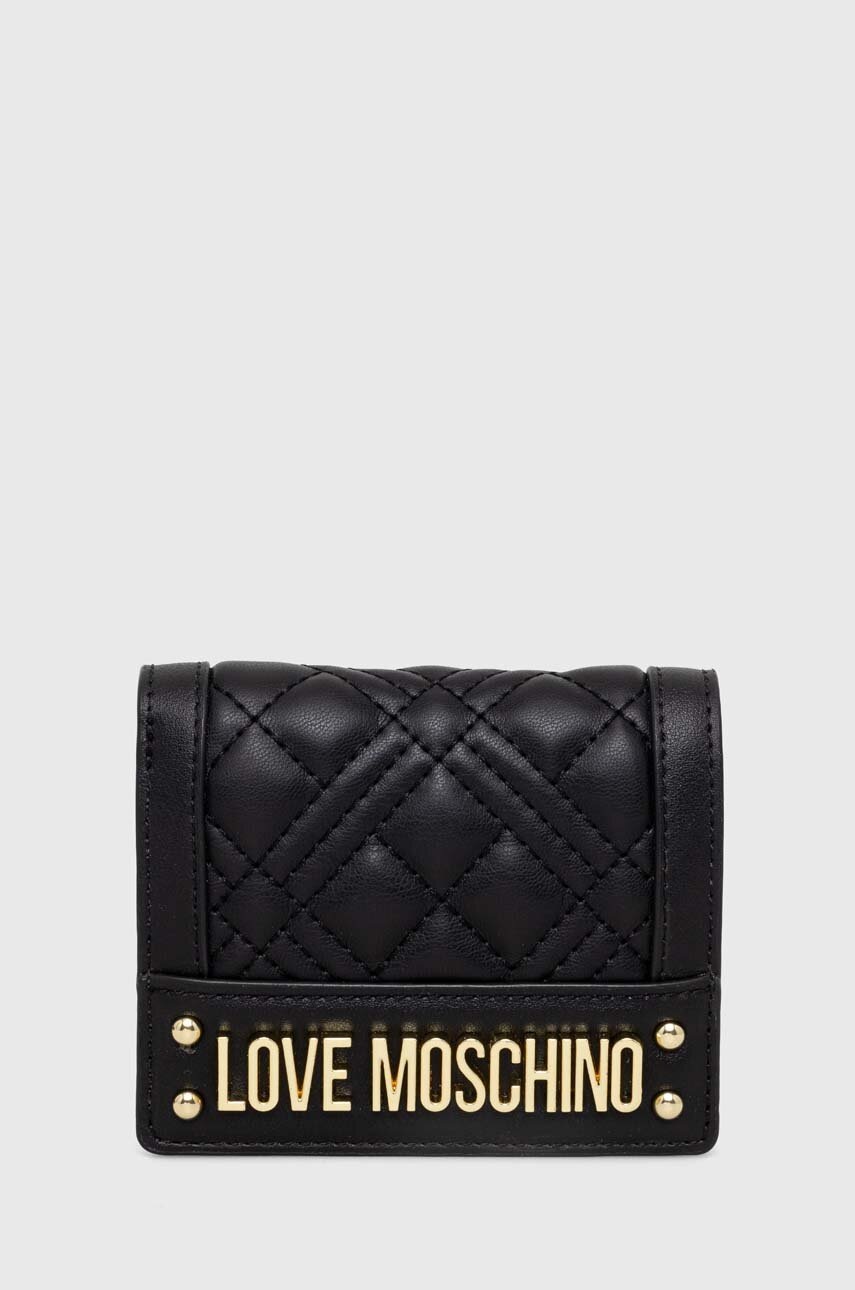 

Портмоне Love Moschino дамски в черно, Черен