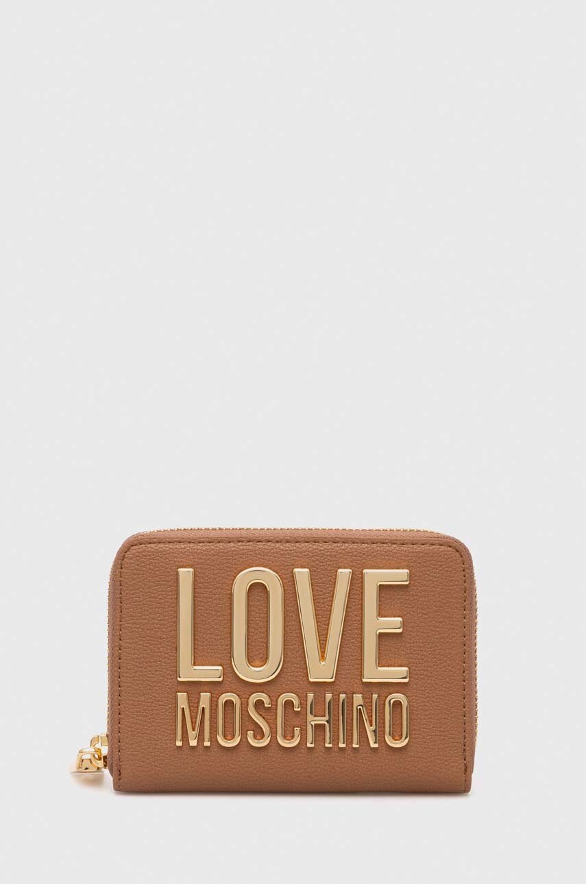 

Портмоне Love Moschino дамски в кафяво, Кафяв