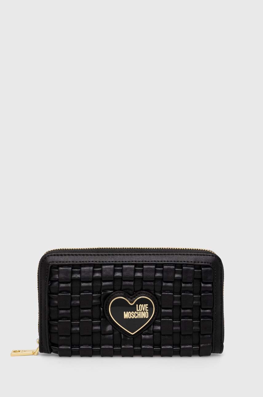 

Портмоне Love Moschino дамски в черно, Черен