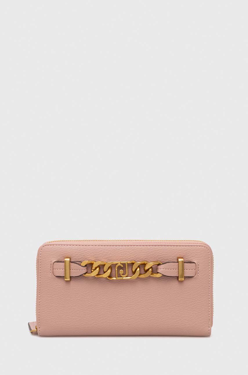 Peněženka Liu Jo růžová barva - růžová -  Hlavní materiál: 100 % Polyester Podšívka: 100 %
