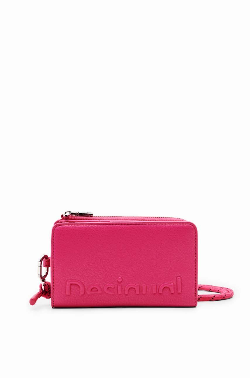 Peňaženka Desigual dámsky, ružová farba