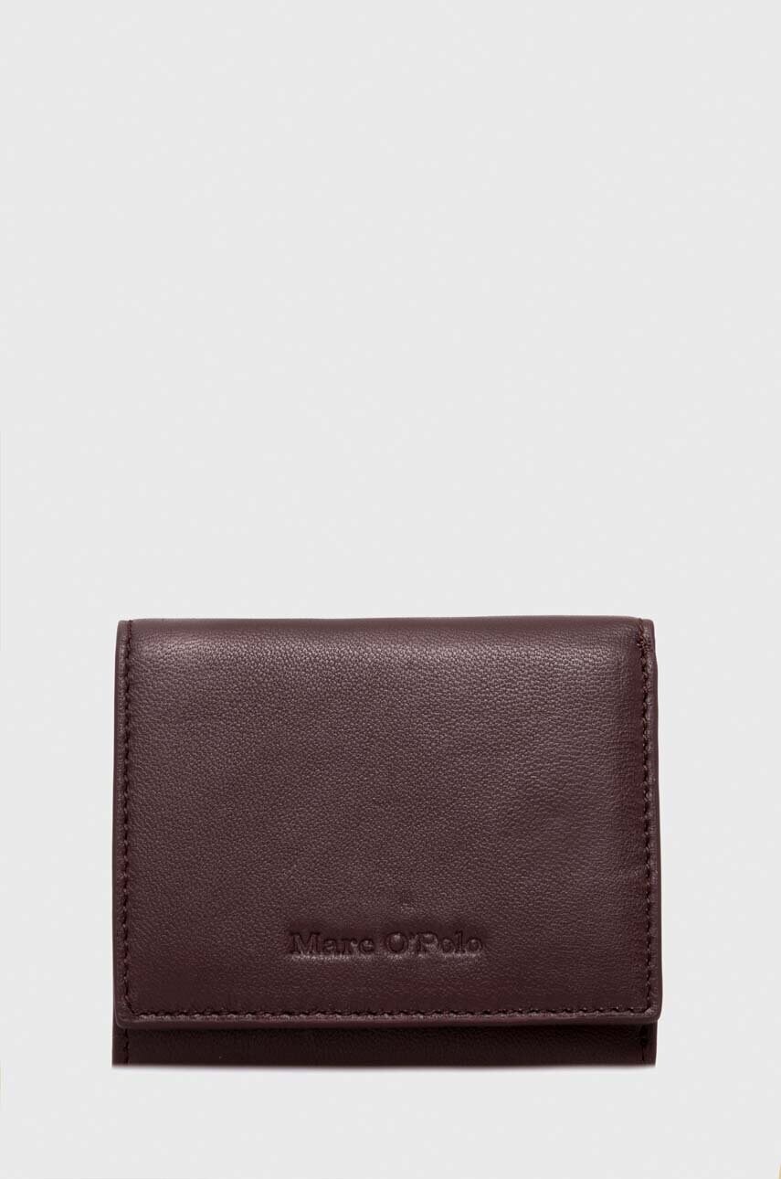 

Кожен портфейл Marc O'Polo дамски в кафяво, Кафяв