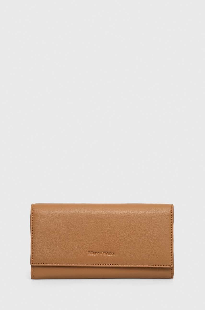 

Кожен портфейл Marc O'Polo дамски в бежово, Бежов