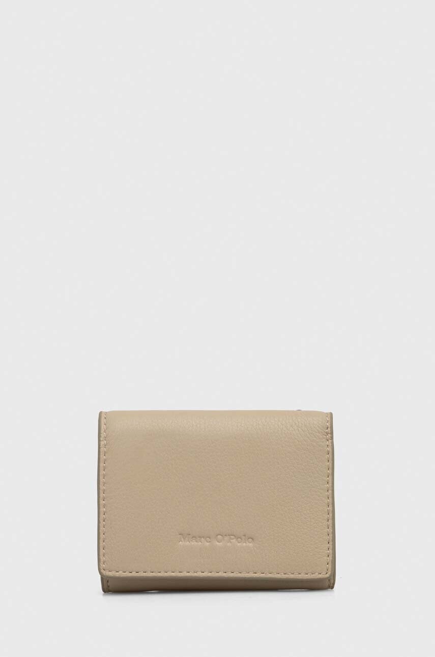 

Кожен портфейл Marc O'Polo дамски в бежово, Бежов