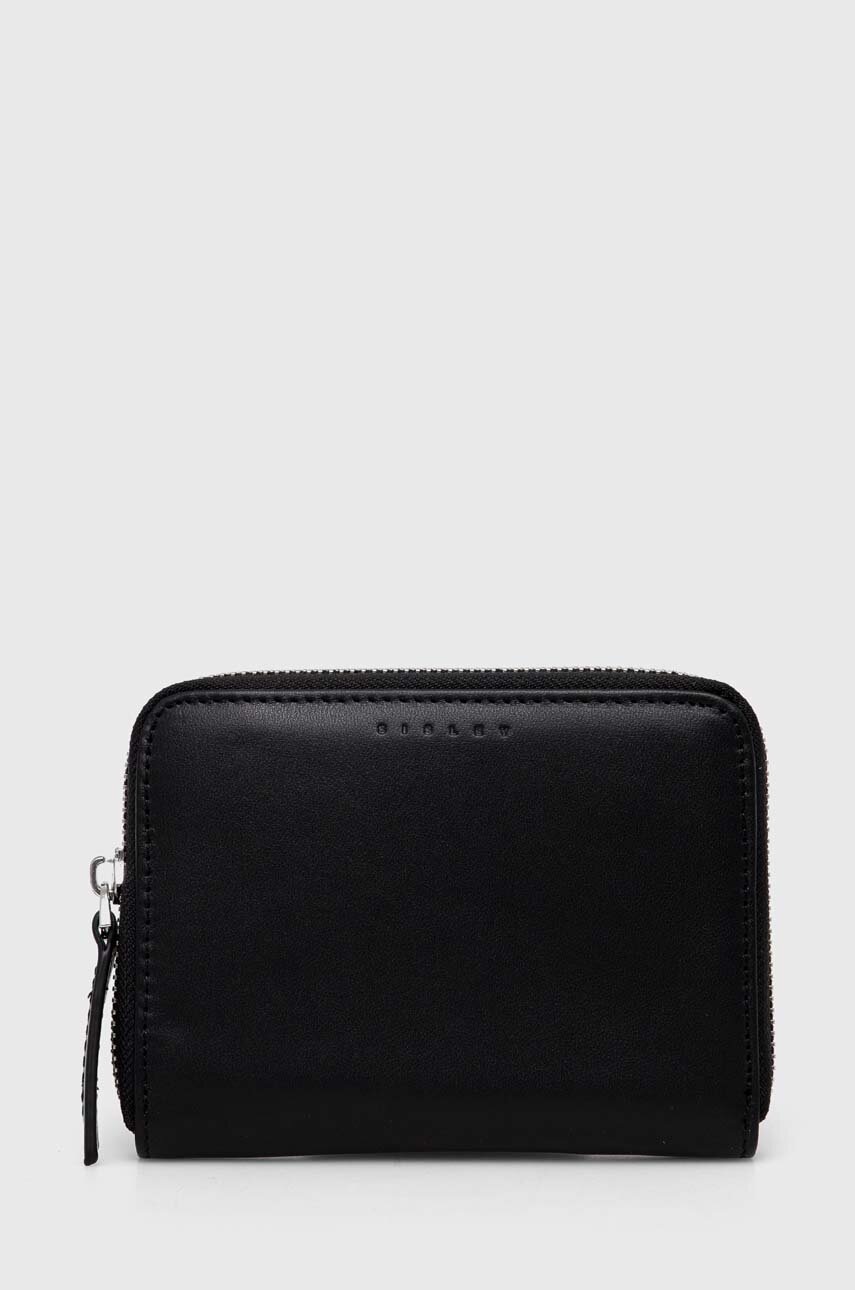 Sisley portofel de piele femei, culoarea negru