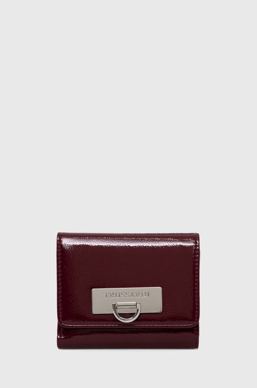 Trussardi portofel femei, culoarea bordo