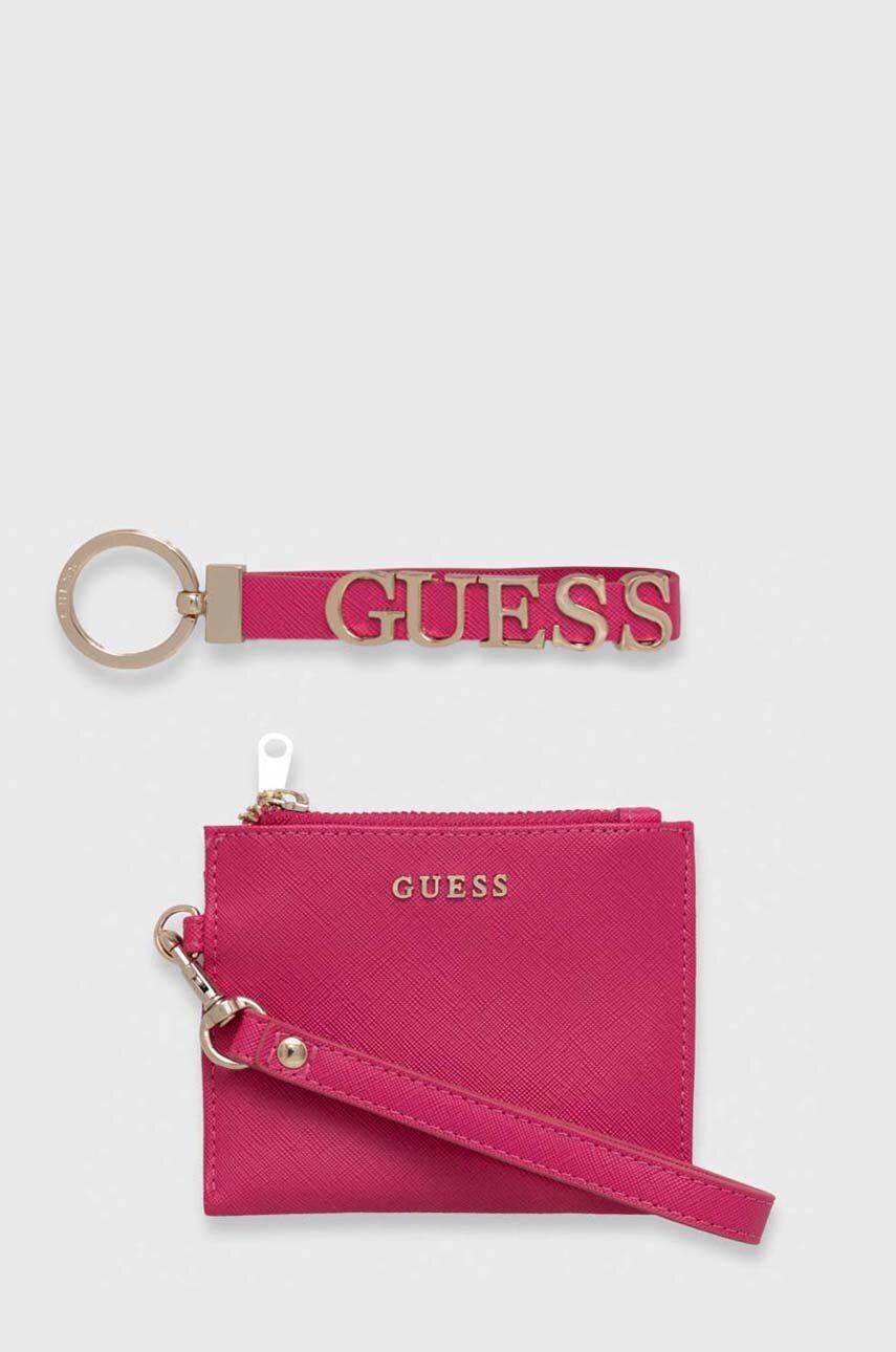 E-shop Peněženka Guess růžová barva