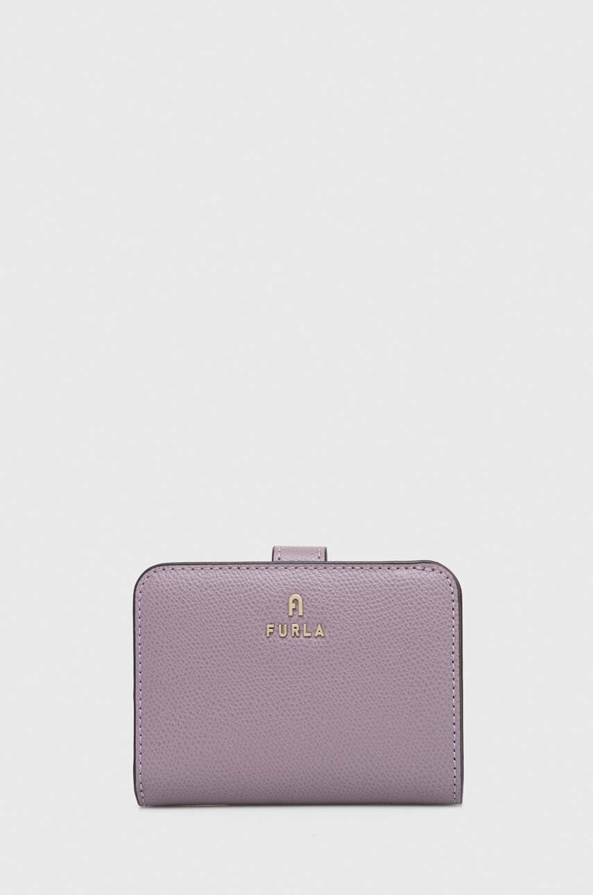 

Кожен портфейл Furla дамски в лилаво, Виолетов