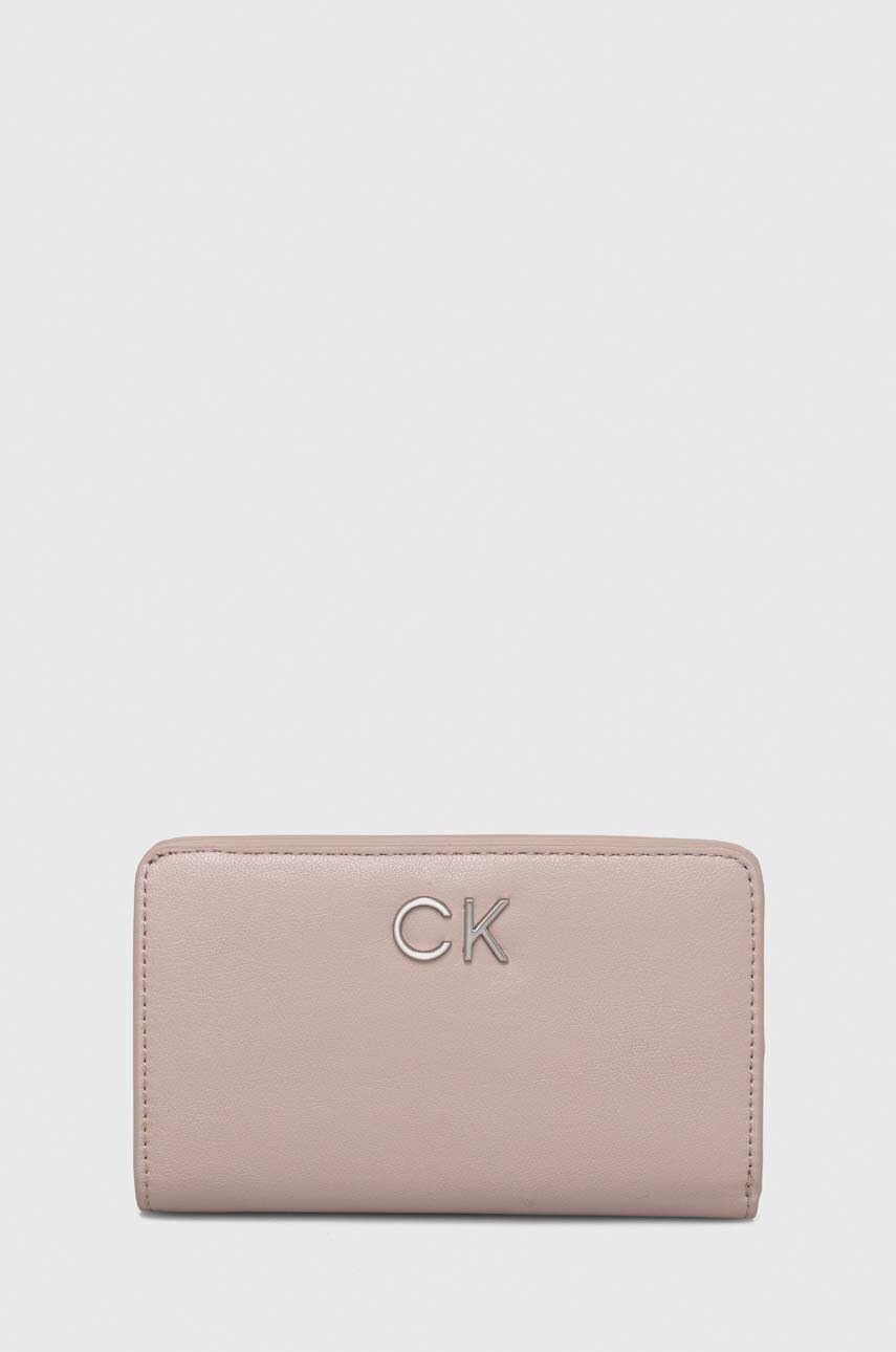 

Портмоне Calvin Klein дамски в бежово, Бежов