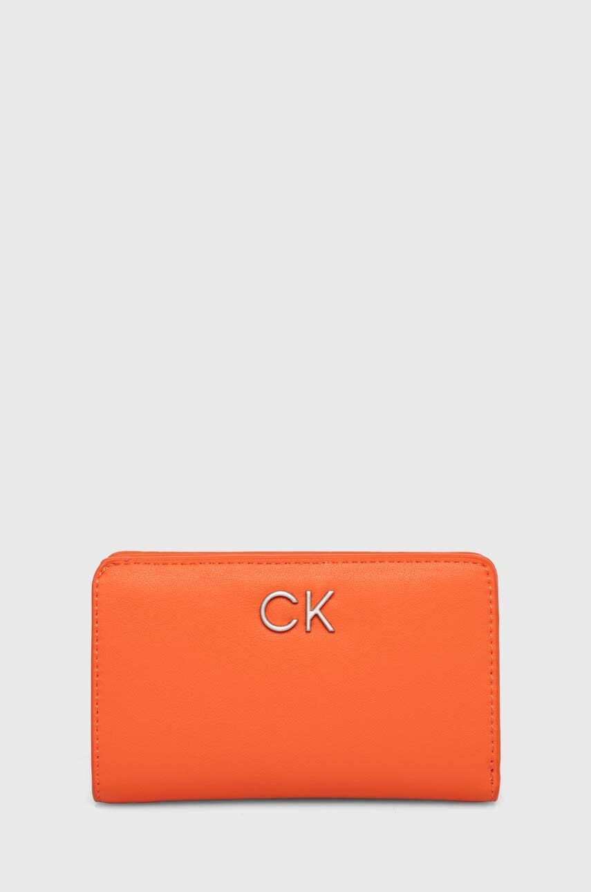 

Портмоне Calvin Klein дамски в оранжево, Оранжев