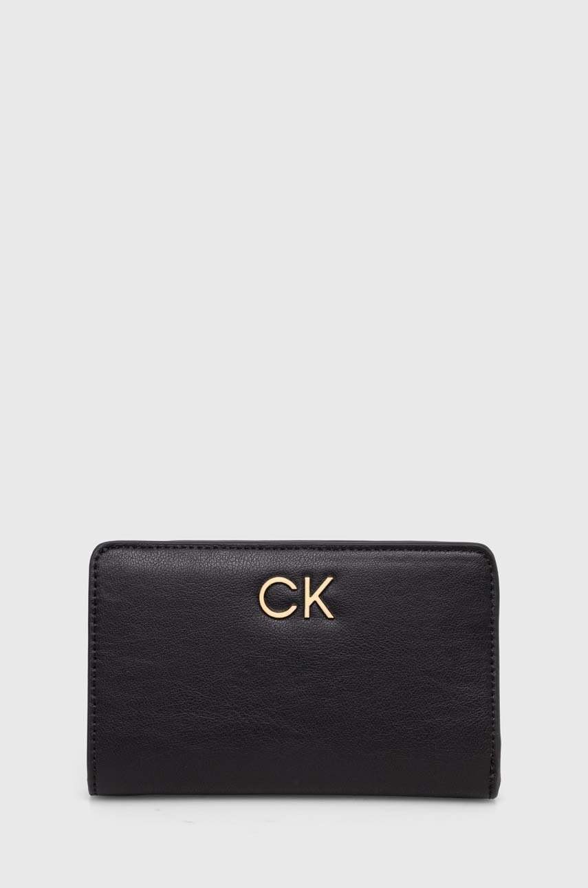 

Портмоне Calvin Klein дамски в бежово K60K608992, Черен