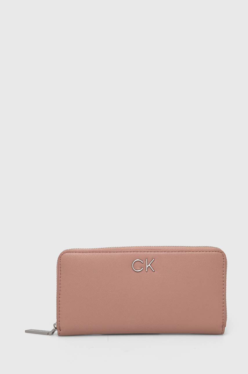 Levně Peněženka Calvin Klein růžová barva, K60K609699