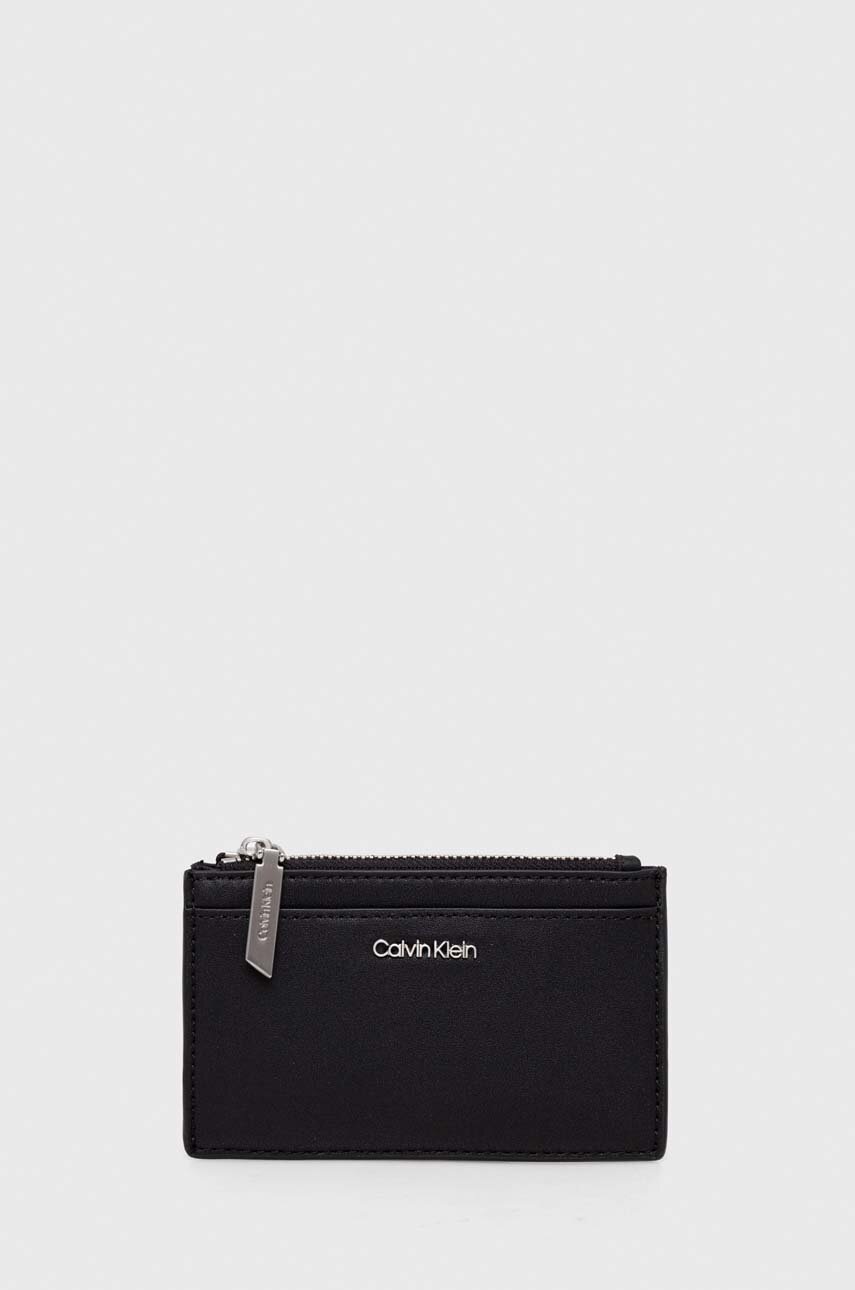 

Калъф за карти Calvin Klein в черно, Черен
