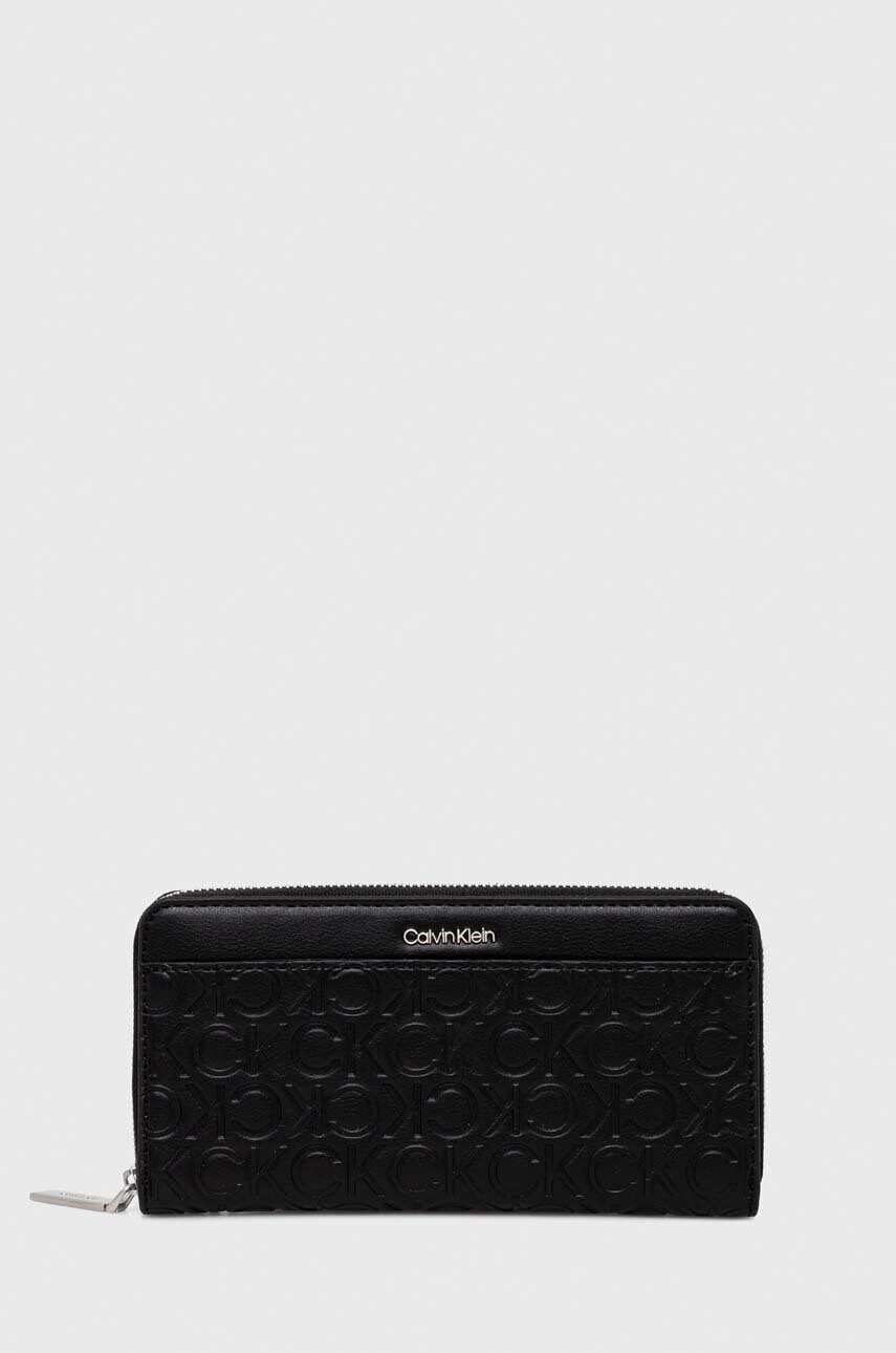 

Портмоне Calvin Klein дамски в черно, Черен
