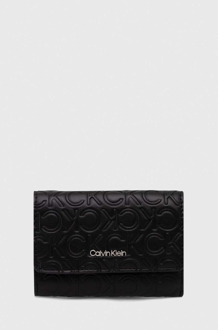 

Портмоне Calvin Klein дамски в черно, Черен