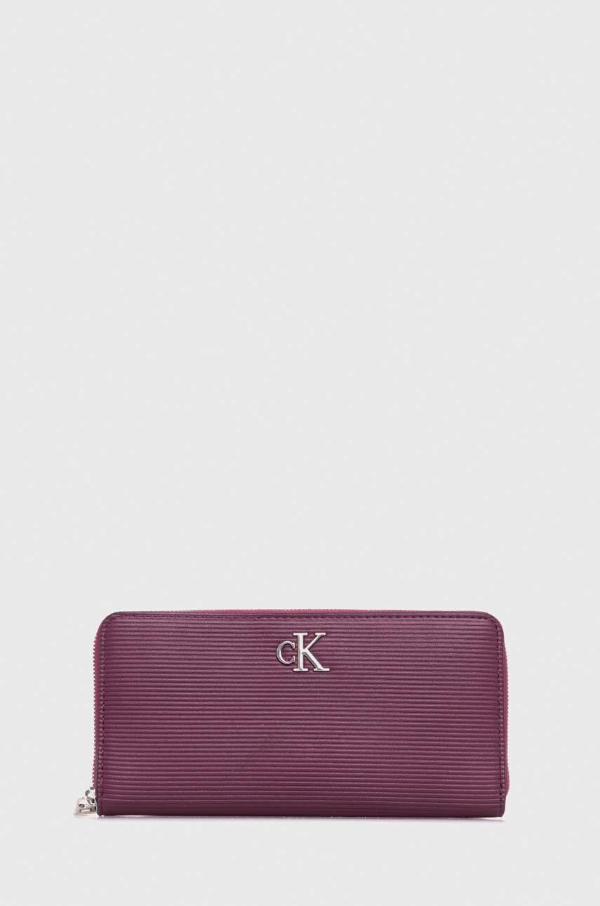 Levně Peněženka Calvin Klein Jeans fialová barva, K60K611269