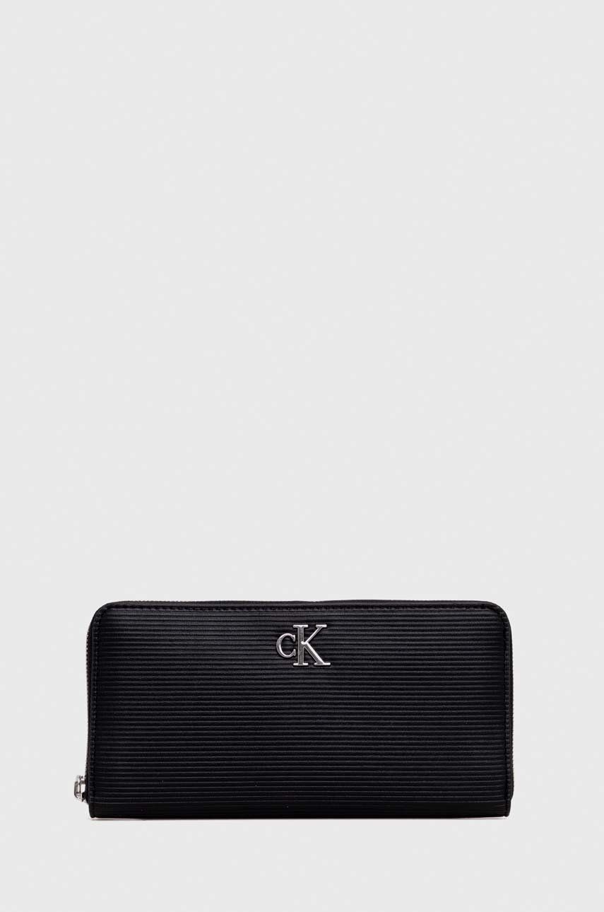 Levně Peněženka Calvin Klein Jeans černá barva, K60K611269