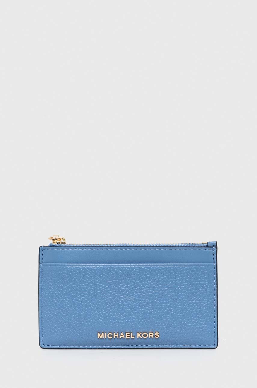 

Кожен портфейл MICHAEL Michael Kors дамски в черно, Син