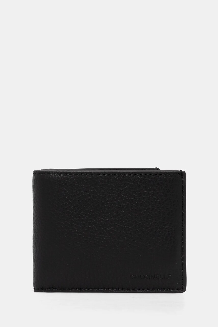 Coccinelle portofel de piele barbati, culoarea negru, E2 MUL 81 04 01