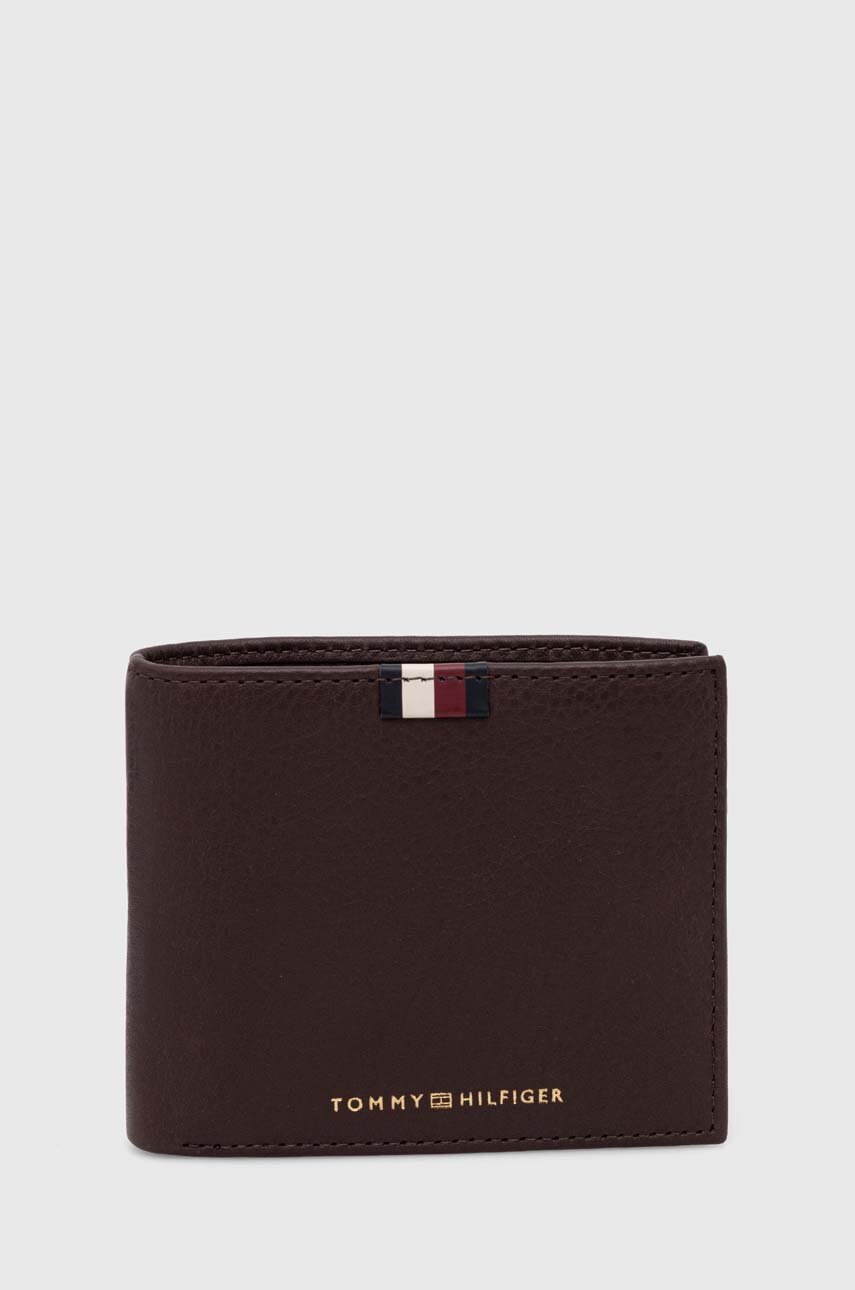 

Кожен портфейл Tommy Hilfiger мъжки в кафяво, Кафяв