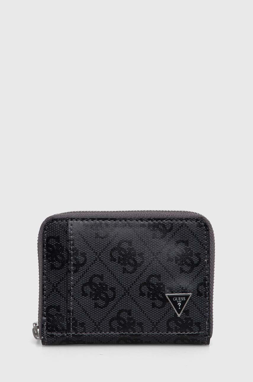 E-shop Kožená peněženka Guess šedá barva, SMVELE LEA86