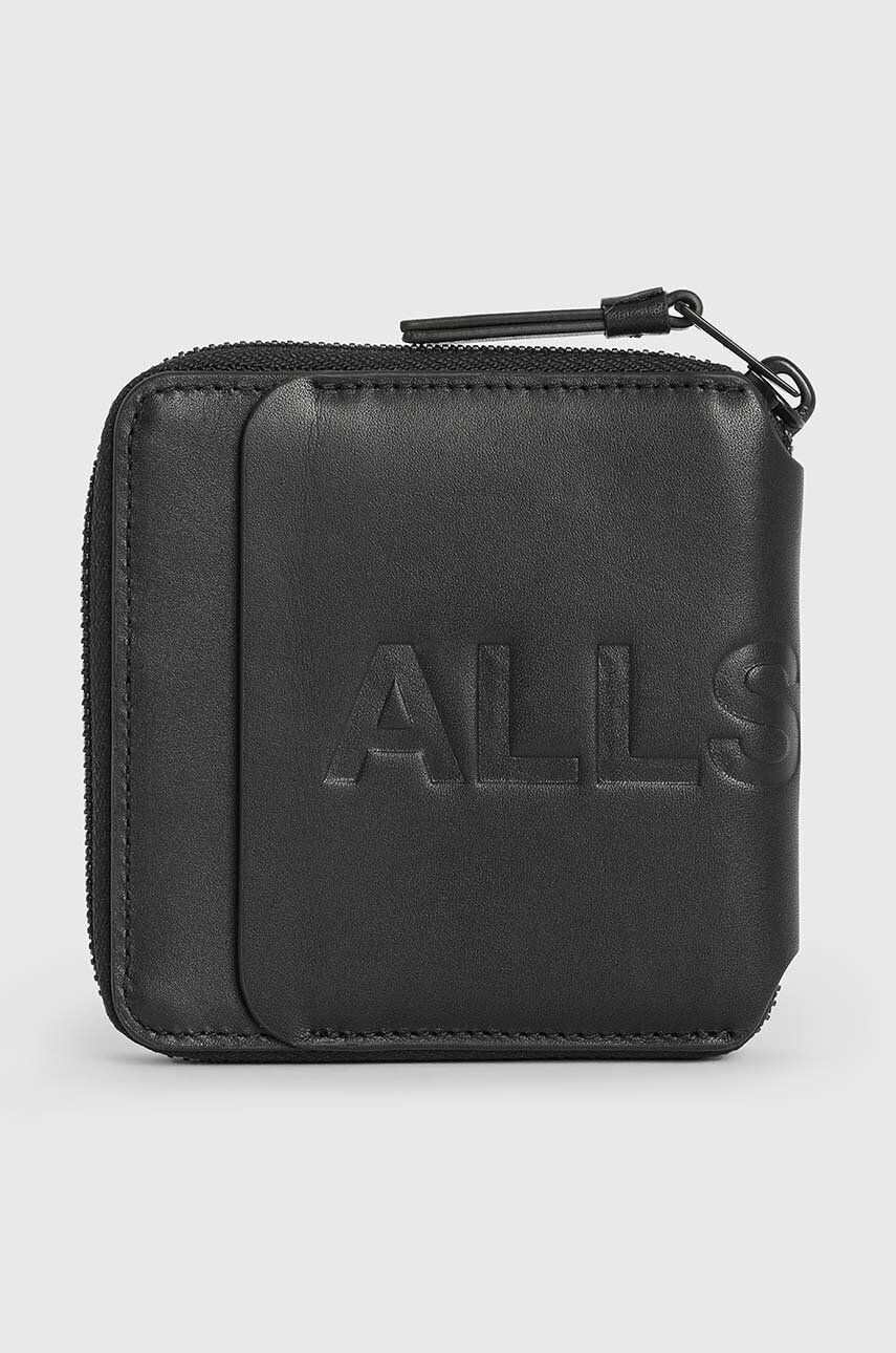 AllSaints portofel de piele MV504Z CLYMER WALLET barbati, culoarea negru