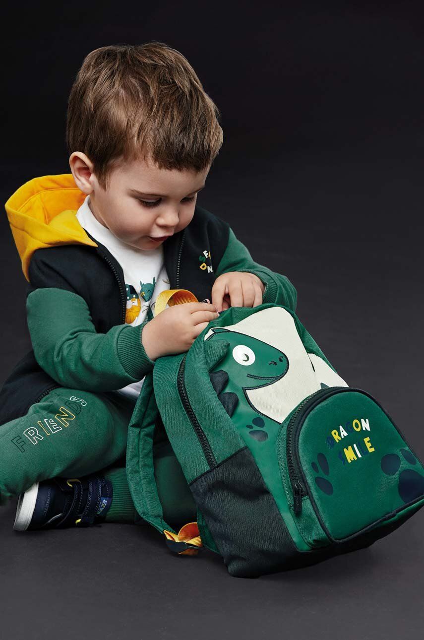 Dětský batoh Mayoral zelená barva, malý, vzorovaný - zelená -  100 % Polyester