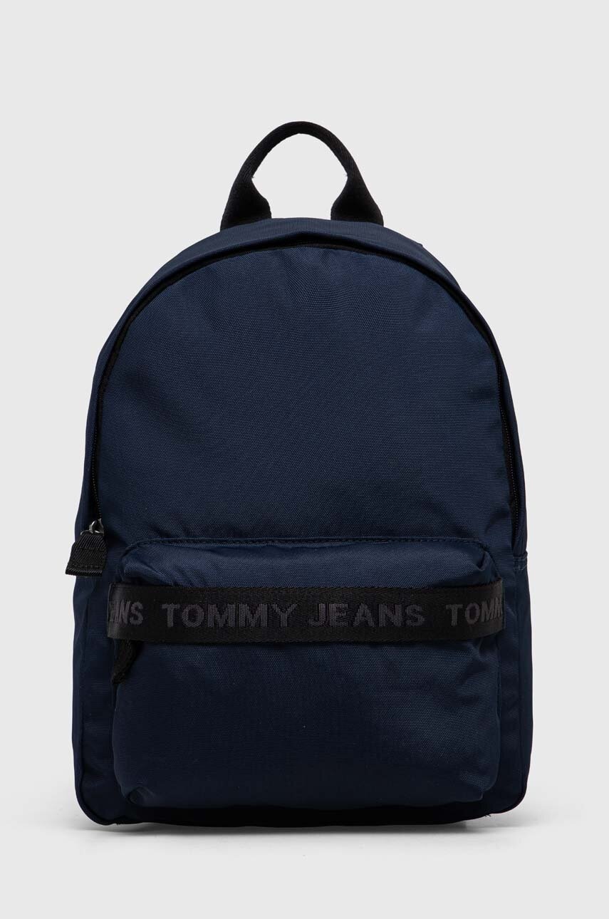 Batoh Tommy Jeans dámský, tmavomodrá barva, malý, s potiskem