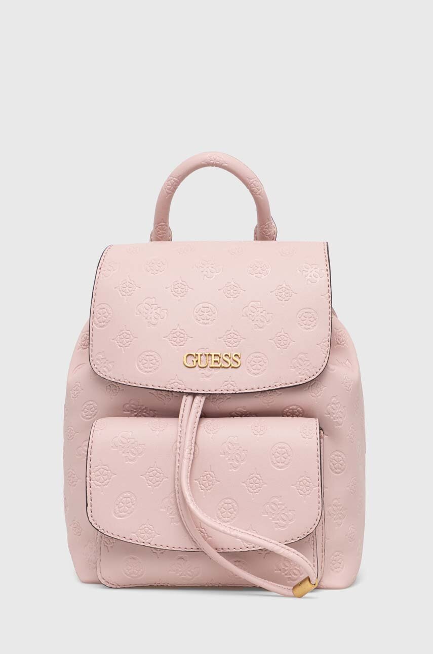 

Рюкзак Guess женский цвет розовый маленький однотонный