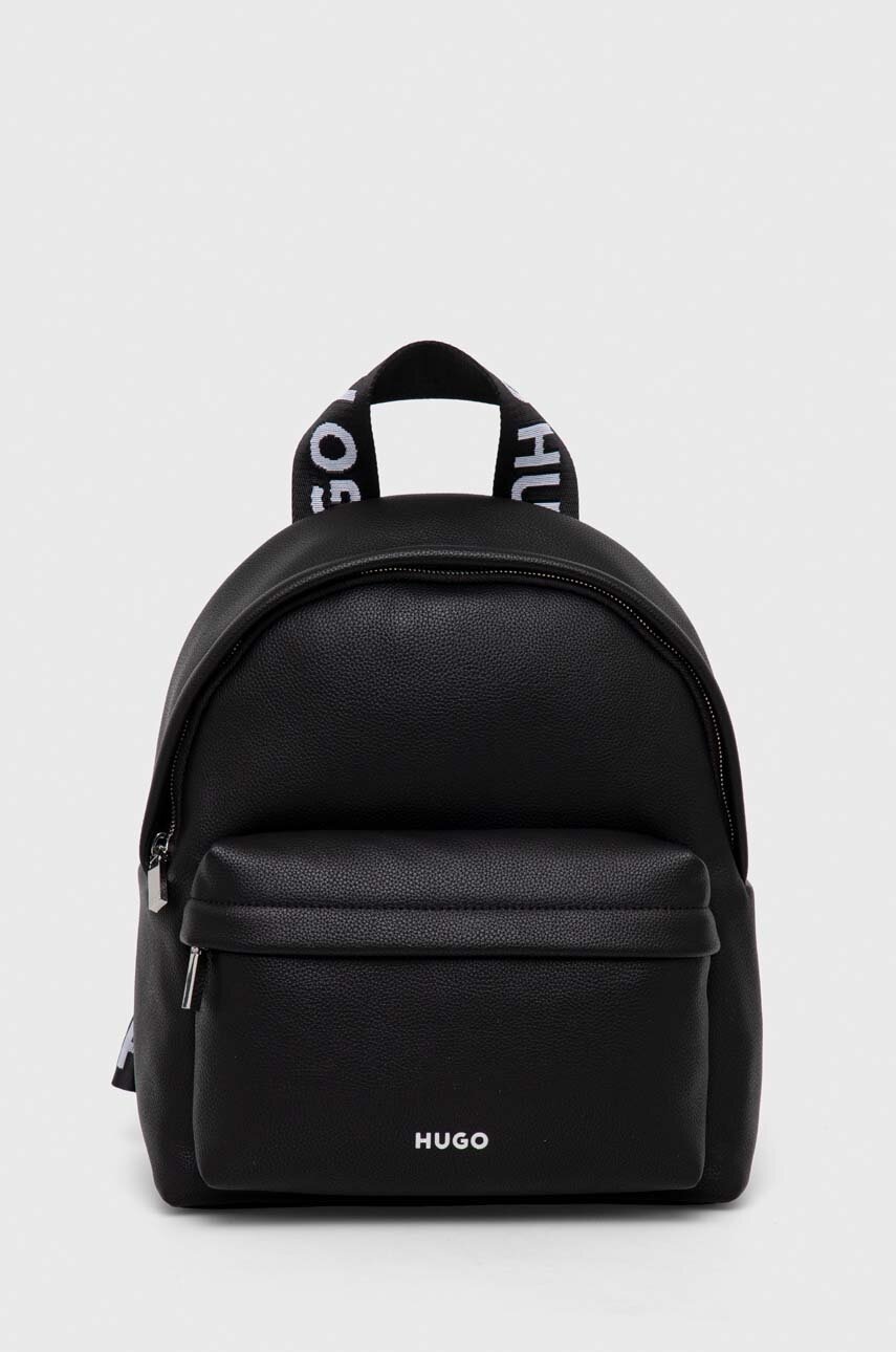 HUGO rucsac femei, culoarea negru, mic, neted