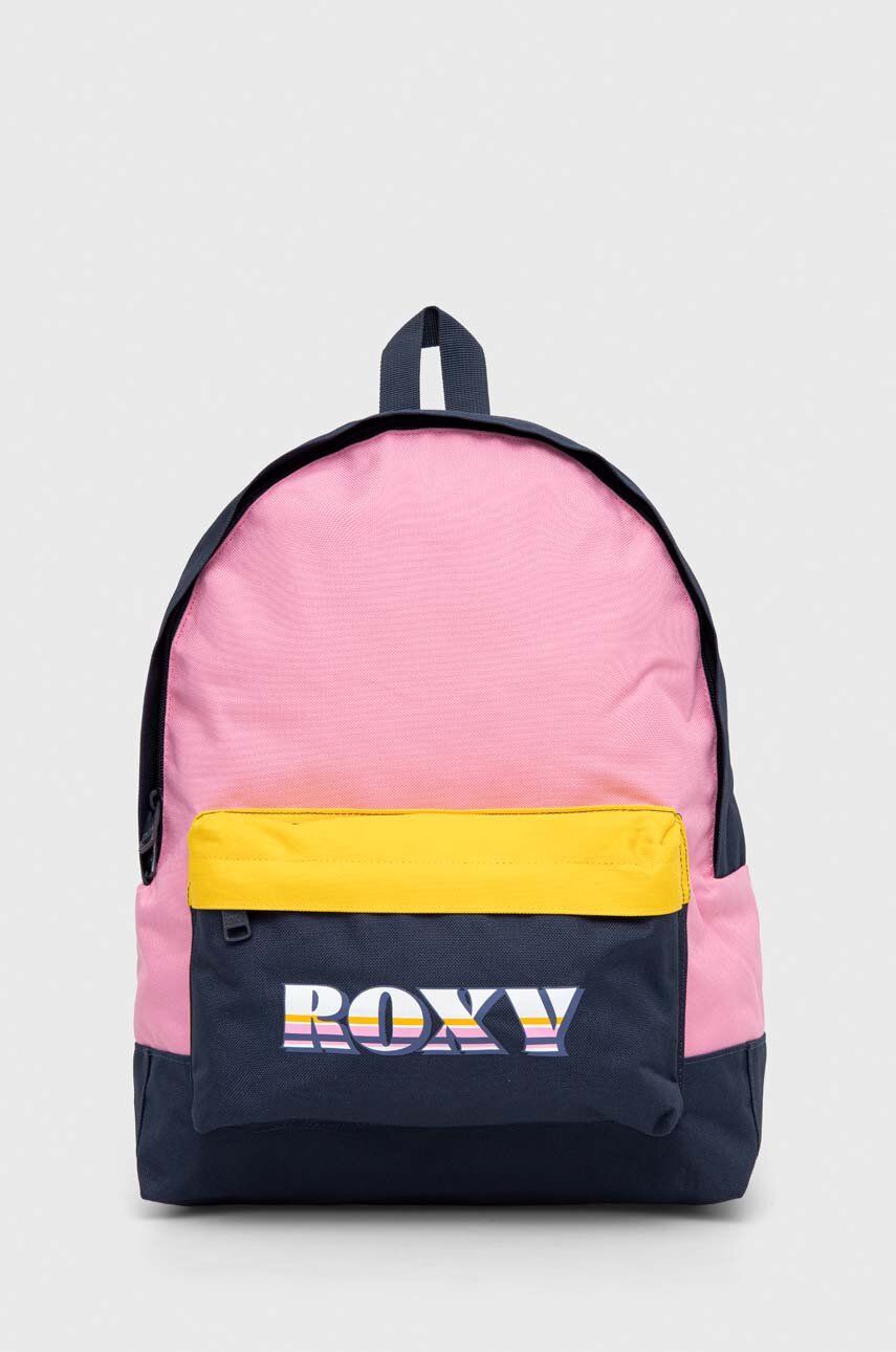 E-shop Batoh Roxy dámský, tmavomodrá barva, velký, vzorovaný