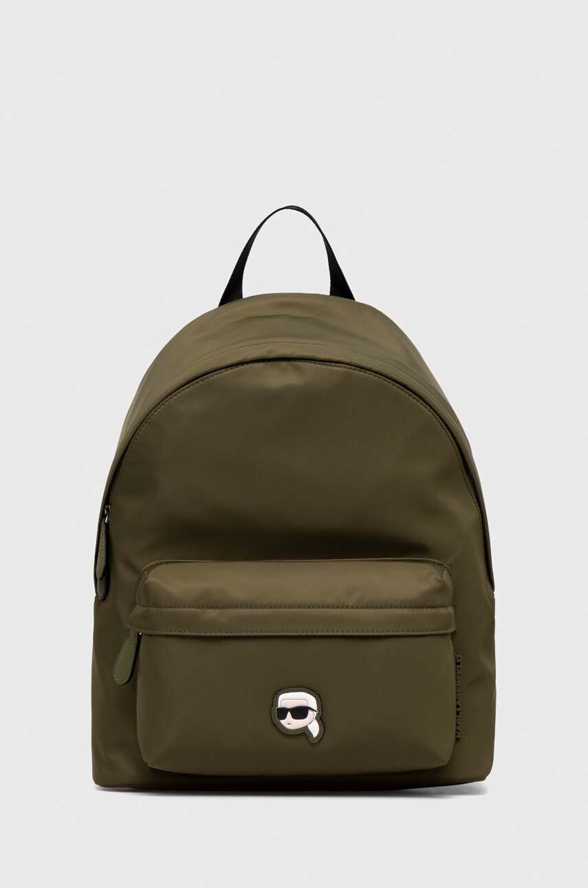 Karl Lagerfeld rucsac femei, culoarea verde, mic, neted