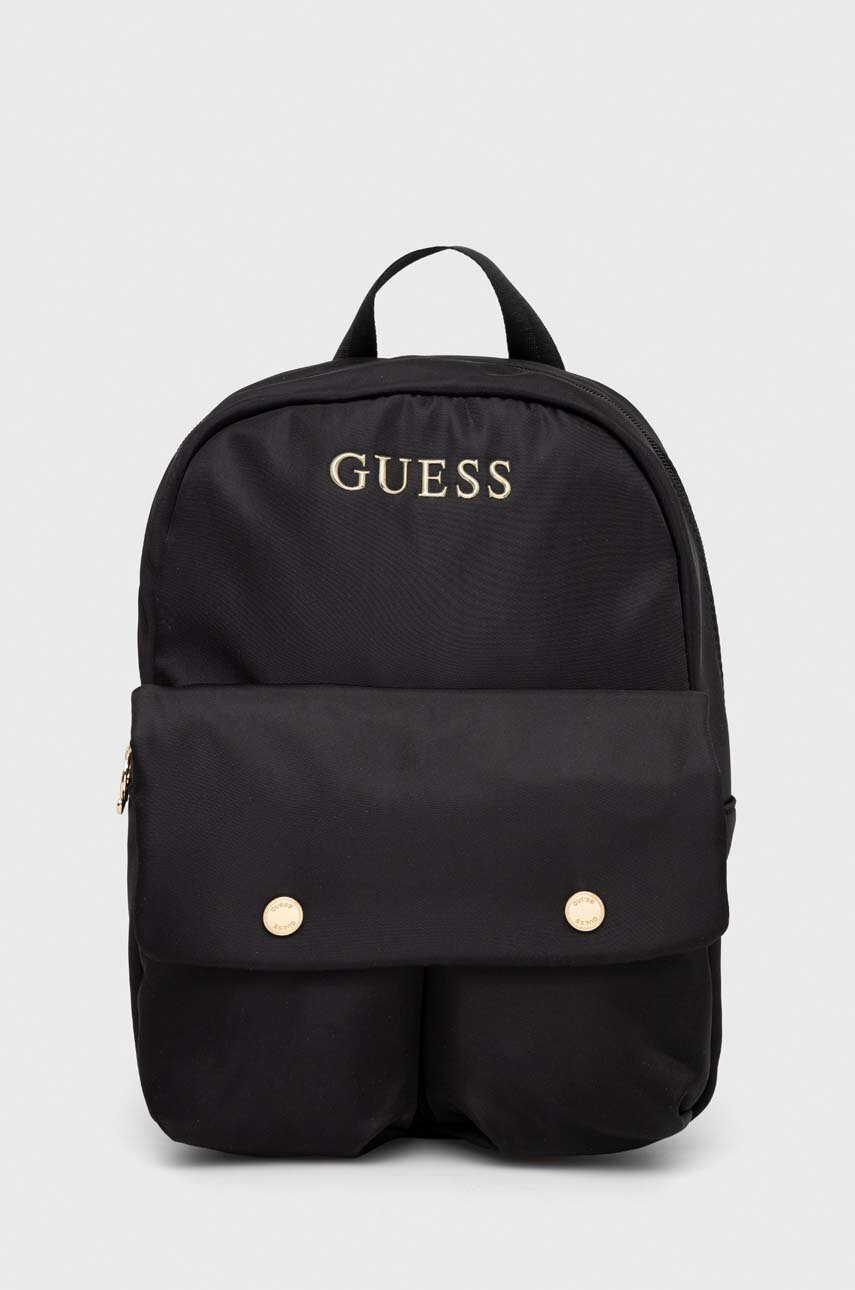

Рюкзак Guess жіночий колір чорний малий однотонний