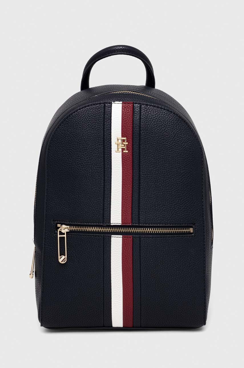 

Рюкзак Tommy Hilfiger женский цвет синий маленький узорный