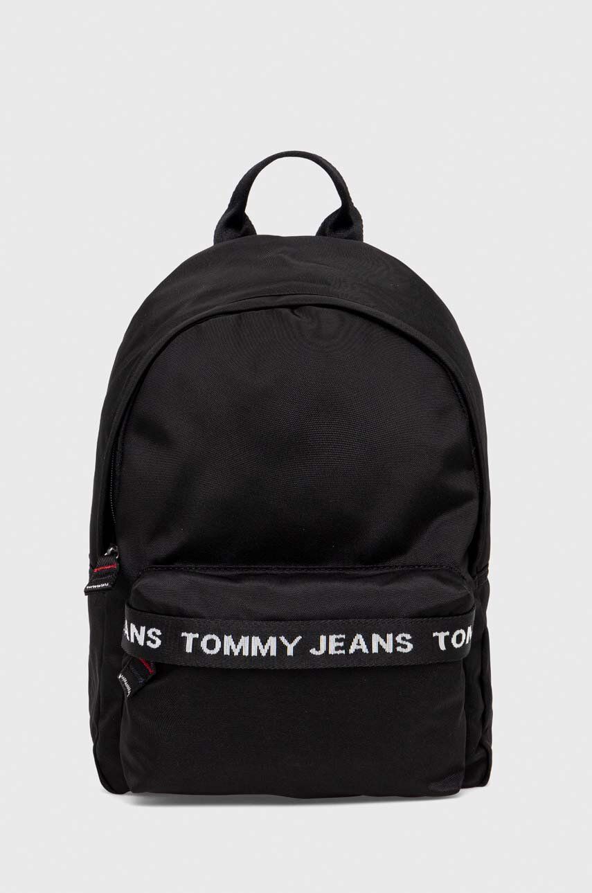 Tommy Jeans rucsac femei, culoarea negru, mare, neted